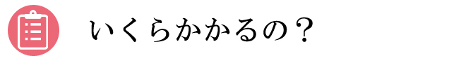 いくらかかるの?